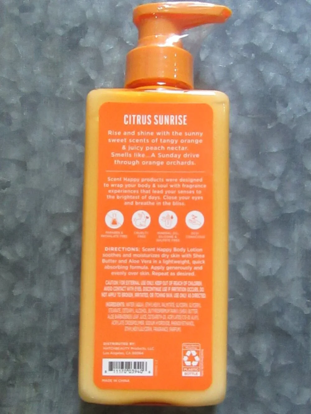 NIP Citrus Sunrise Scent Happy Body Lotion 13 oz. in factory plastic seal